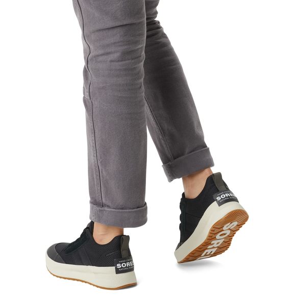 SOREL WOMEN'S OUT N ABOUT LLL WATERPROOF LOW SNEAKERS - BLACK, SEA SALT - S - Picture 6 of 6